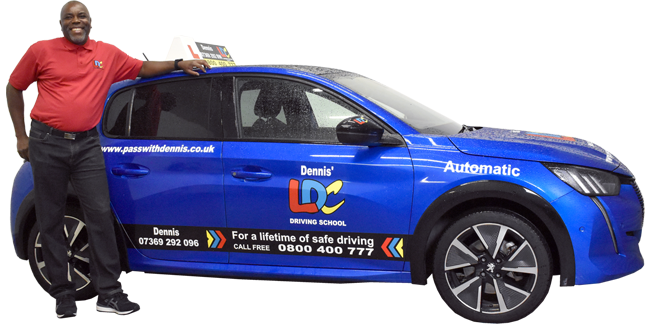 Dennis Clarke's driving school car